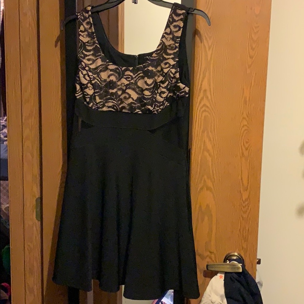 Black and lace homecoming dress